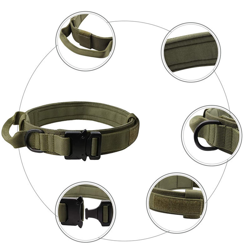 Tactical Dog Rope Outdoor Pet Traction Rope Large Dog Retractable Anti-Explosion Dog Rope Elastic Rope Collar Wholesale