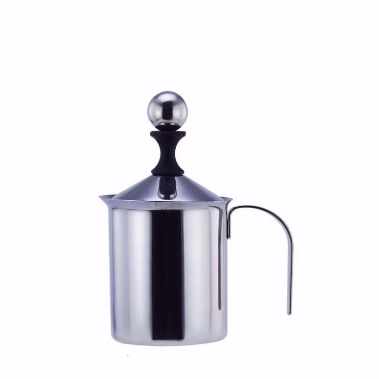 Milk Frother manual milk frother double-layer strainer stainless steel milk frother milk frother milk frother coffee maker