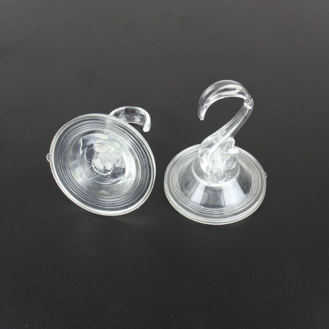 Cross-border Hot Sale Kitchen and Bathroom Tile Vacuum Suction Cup Hook Non-perforated Transparent Seamless Suction Cup Hook Adhesive Hook