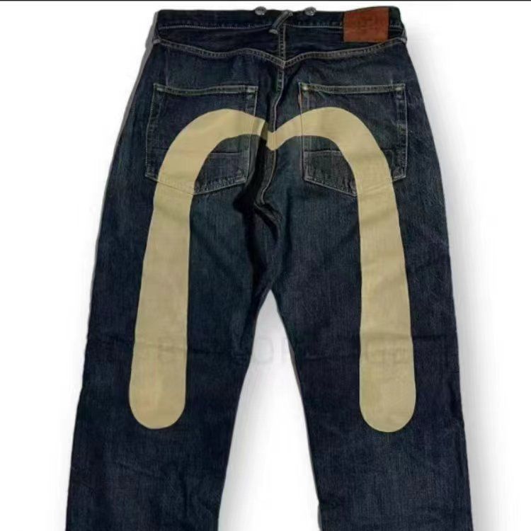 European and American Hip-Hop American Year Classic Niche ins Printed Unisex Loose Trendy Trousers Cool Jeans
