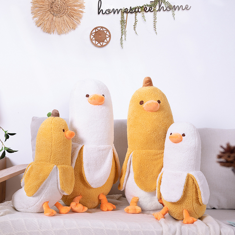 Cross-border creative funny make friends duck banana duck doll duck duck doll pillow plush toy can be vacuumed