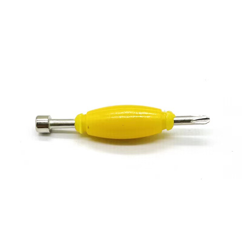 Finger Skateboard Screwdriver Multi-function Finger Skateboard Yellow Hexagon Mini Dual-purpose Double Head Screwdriver Cross
