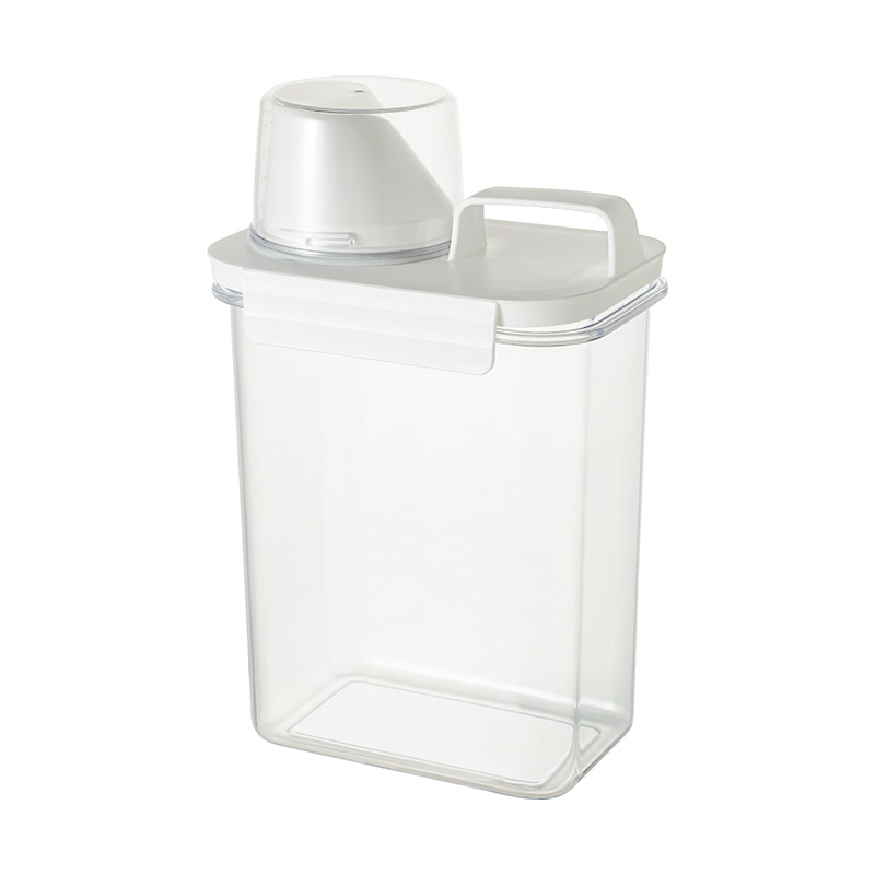 Japanese Washing Powder Storage Box Sealed Scale Measuring Cup Storage Jar Household Disinfection Washing Bottling Clothes Liquid Storage Bucket