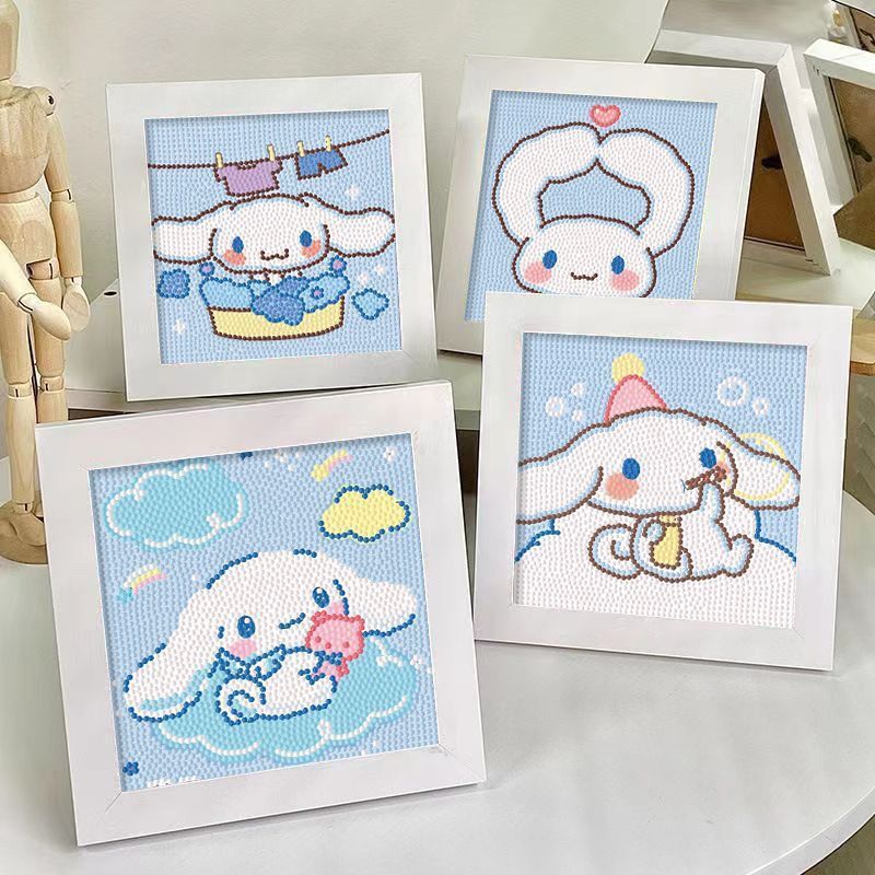 Yugui dog Diamond painting Parchia dog children's handmade diy Diamond painting Sanrio full diamond brick painting gift batch