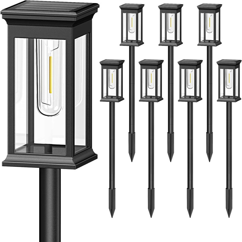 Solar lamp outdoor garden lamp waterproof garden walkway tungsten wire lawn plug-in lamp outdoor atmosphere installation path lamp