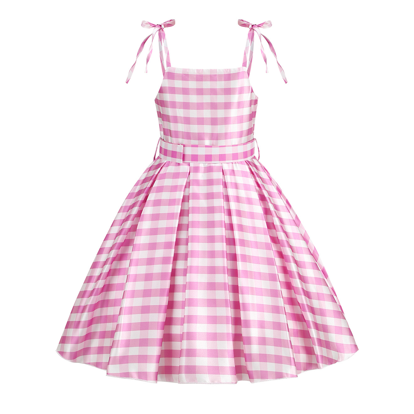 Barbie movie same style Real person cosplay European and American Barbie pink sling dress girls' party skirt