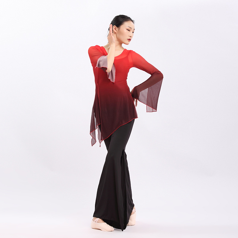 Bao Guang Hong Hua New Product Classical Dance Gradient Ethnic Rhyme Performance Practice Clothes Female Adult Gauze Dance Costume