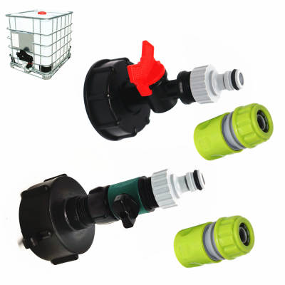 S60 * 6 turn 3/4 inch 1000LIBC ton barrel connector ton barrel fittings ton barrel switch connector garden hose connector