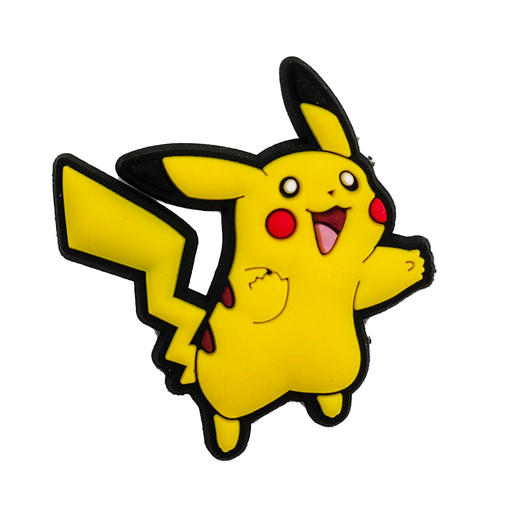 Cute Cartoon Pikachu Pokemon Series Hole Shoes Shoes Flower Decorative DIY Hole Shoes Shoe Buckle