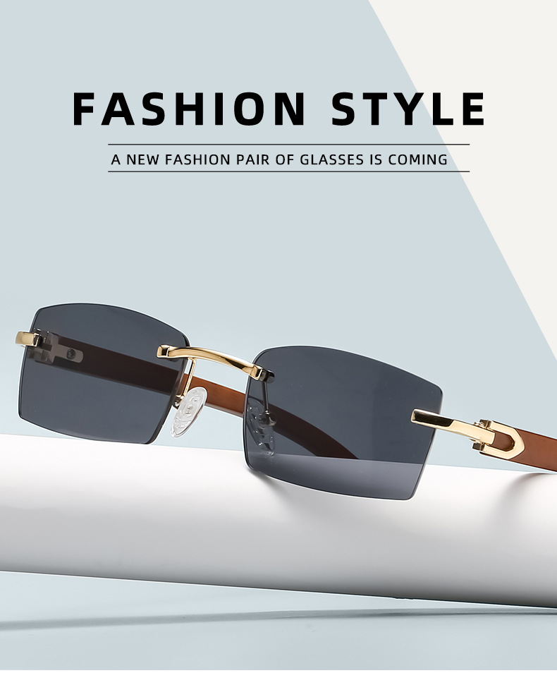 New fashion sunglasses men's ultra-clear frameless sunglasses marine diamond trimming trend cross-border wholesale 7533_voghion.com