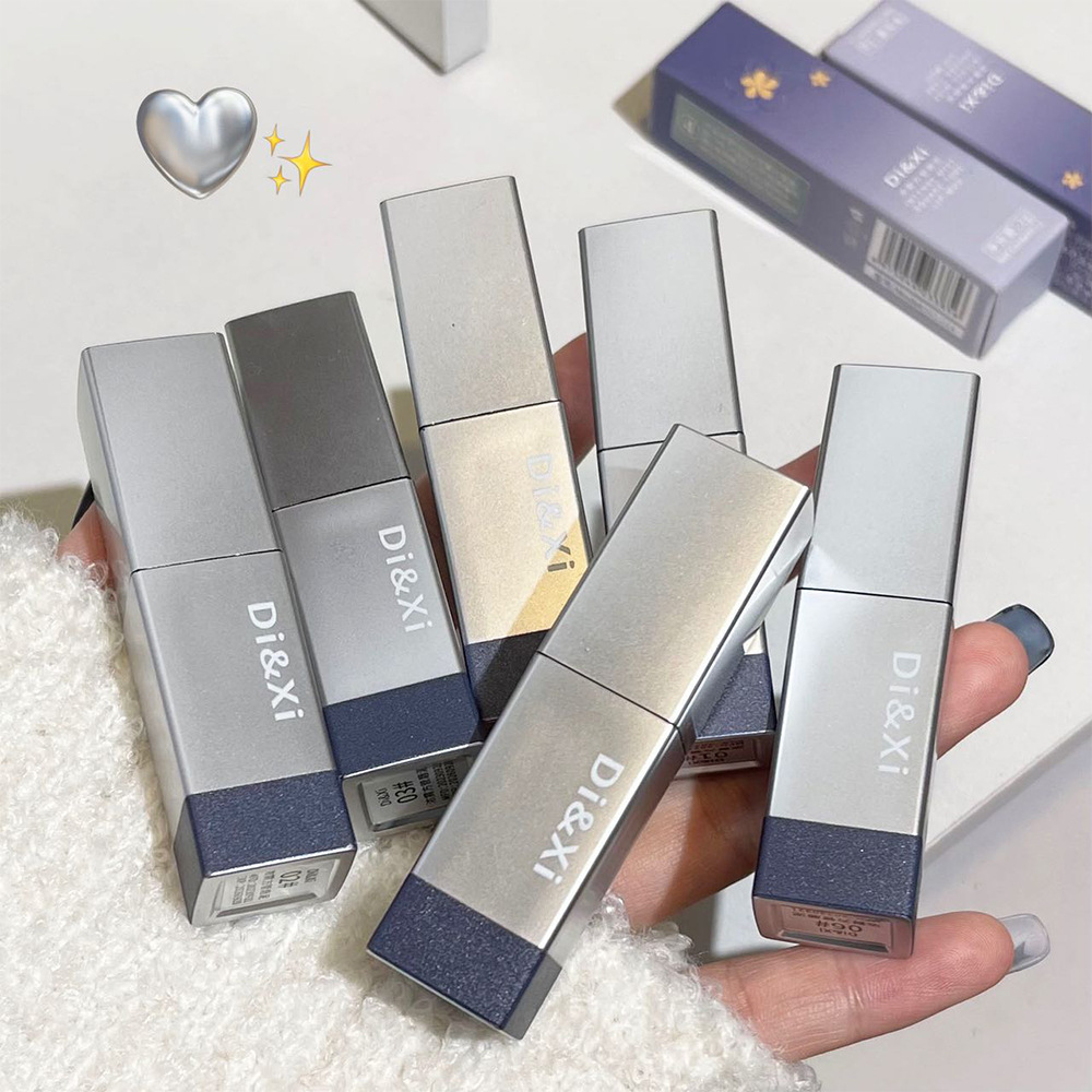DI & XI ~ heart flow thick fog matte Matte Velvet not easy to fade white lipstick lip glaze lip mud online wholesale