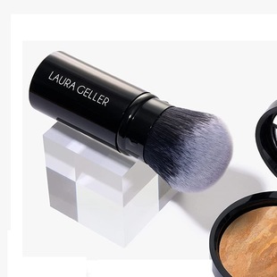 Cross-border LAURA GELLER retractable makeup brush with lid loose powder brush soft hair portable fluffy loose powder blush brush