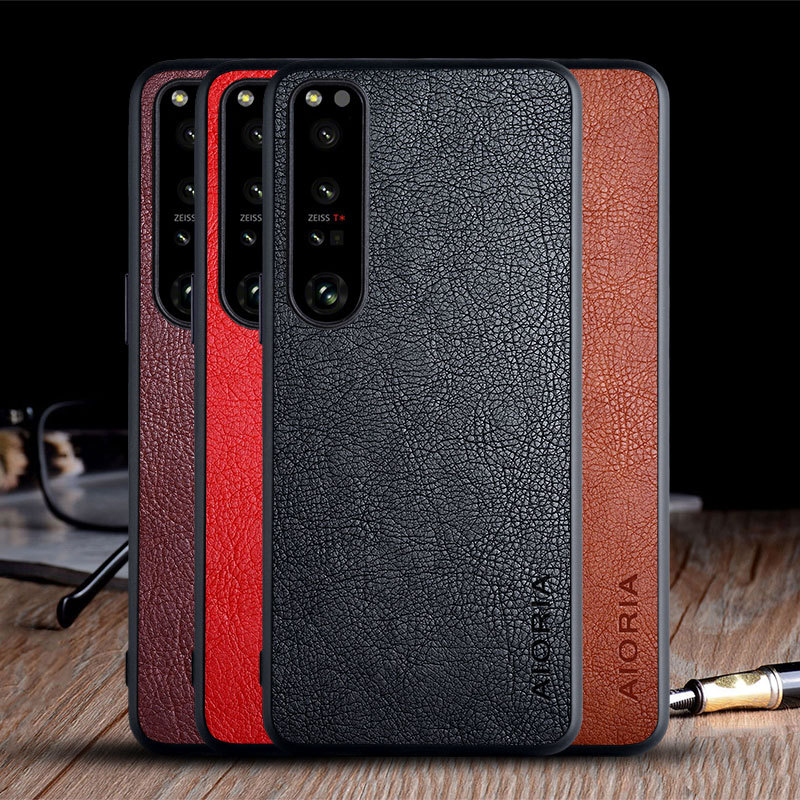 Suitable for 【Sony】Xperia 1 IV Mobile Phone Case Business Classic Lychee Texture Phone Cover