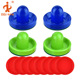 Large push handle 2 sapphire blue +2 light green + flannel 4 pieces + large red ball 8/bag