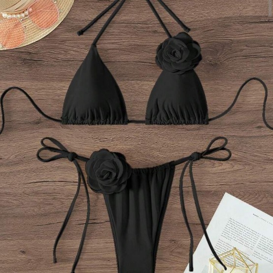 Cross-border 2024 new European and American multi-color printing seaside sexy split swimsuit bikini foreign trade bikini