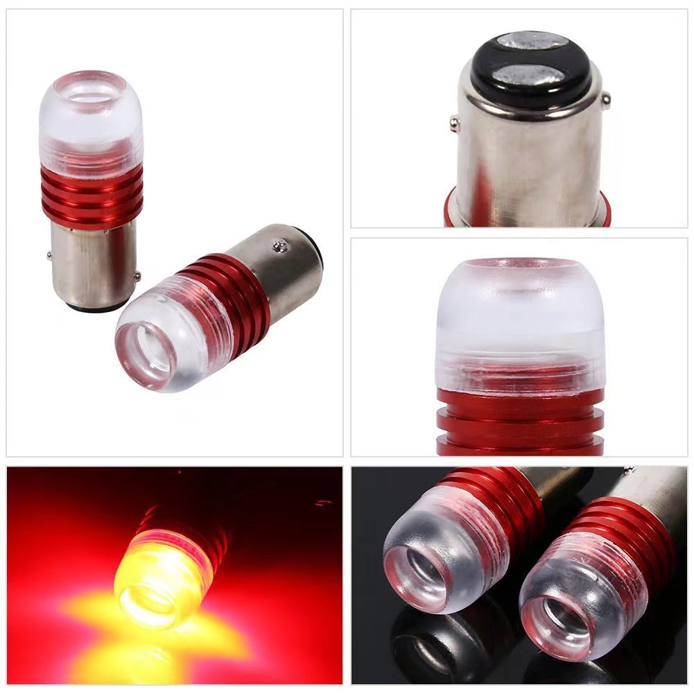 Motorcycle steering brake light 1156 1157 5630 3 lights 7440 7443 concave lens P21W BAY15D