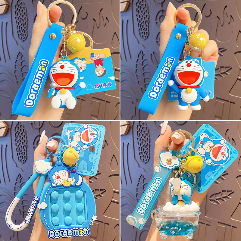 Genuine Cartoon Doraemon Keychain Pendant Cute Dingdang Cat Toy Car Keychain Bag Gift Wholesale