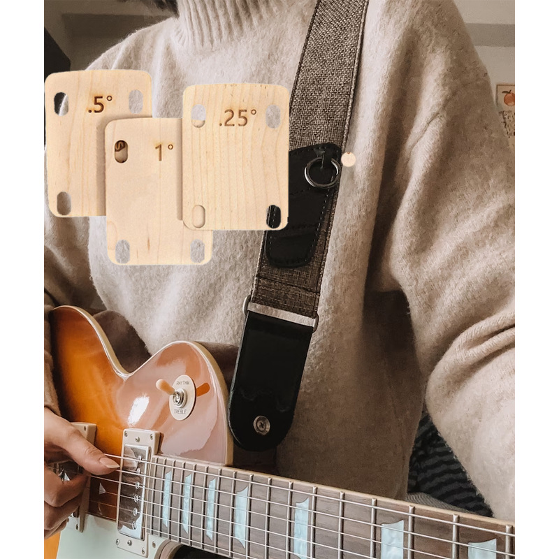 Amazon New 3 Pieces Guitar Neck Wooden Gasket Neck Bottom Adjustment Gasket Guitar Accessories