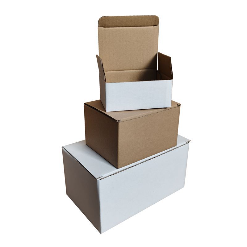 Buckle bottom plug box carton Taobao express logistics three-layer extra hard white packing box packaging delivery hard corrugated