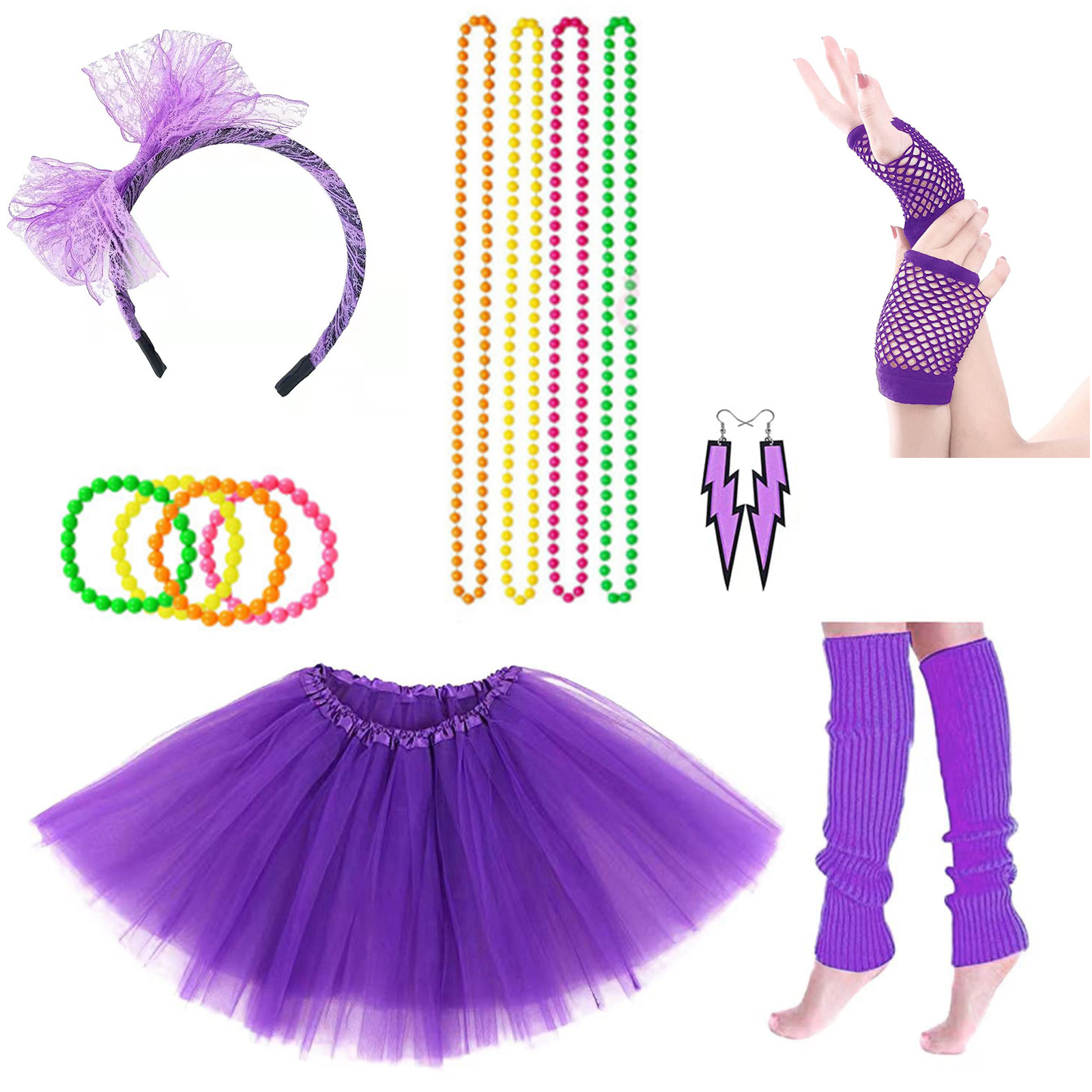 1980s dance party clothing accessories women's cosplay clothing accessories