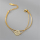 3924# Double-layer Fu brand titanium steel bracelet