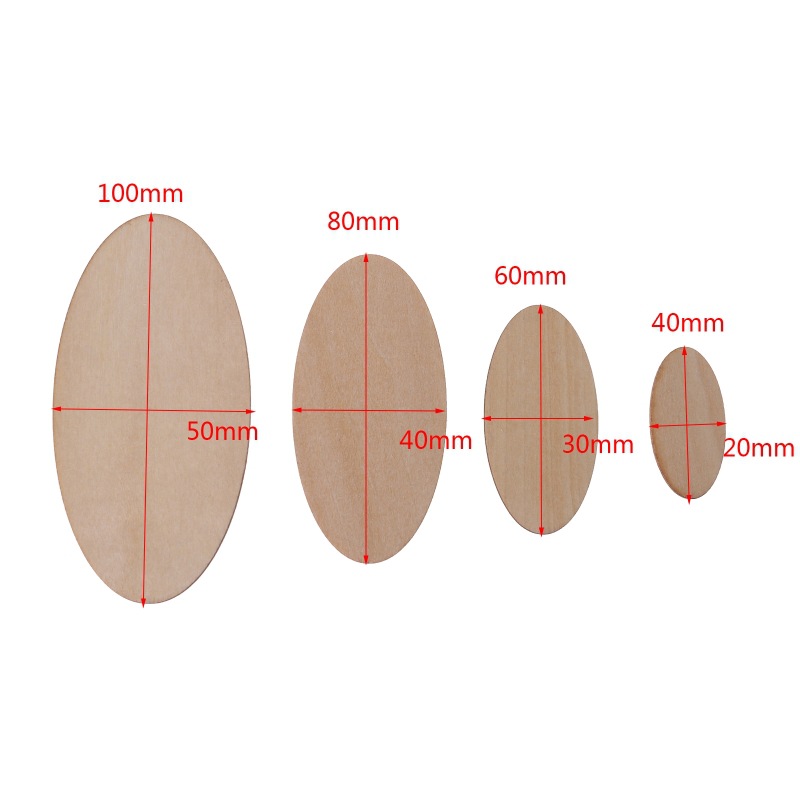 Cross-border DIY accessories accessories wooden oval wood chip development smart graffiti wood chip personality creative teaching supplies