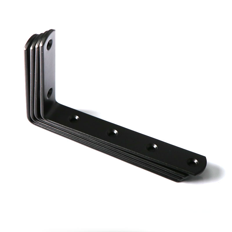 125*75 black angle code L-type angle iron wall hanging bracket holder 90-degree right angle cargo support bracket angle support