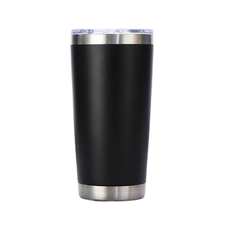 Amazon 20oz car cup car large capacity ice cup double vacuum stainless steel beer straw thermos cup
