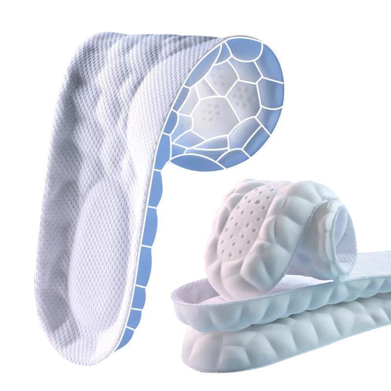 Insoles Men's Sports Shock Absorption Women's Thickened Soft Bottom Running Soft Long-standing Breathable Sweat Absorption Deodorant Military Training Feeling