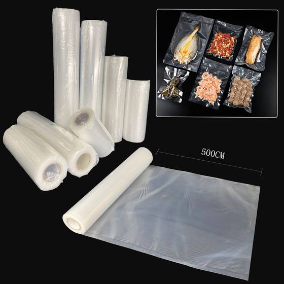 Transparent Nylon Co-Extrusion Pattern Vacuum Roll Bag Household Vacuum Bag Thickened Food Grade Vacuum Bag with Pattern