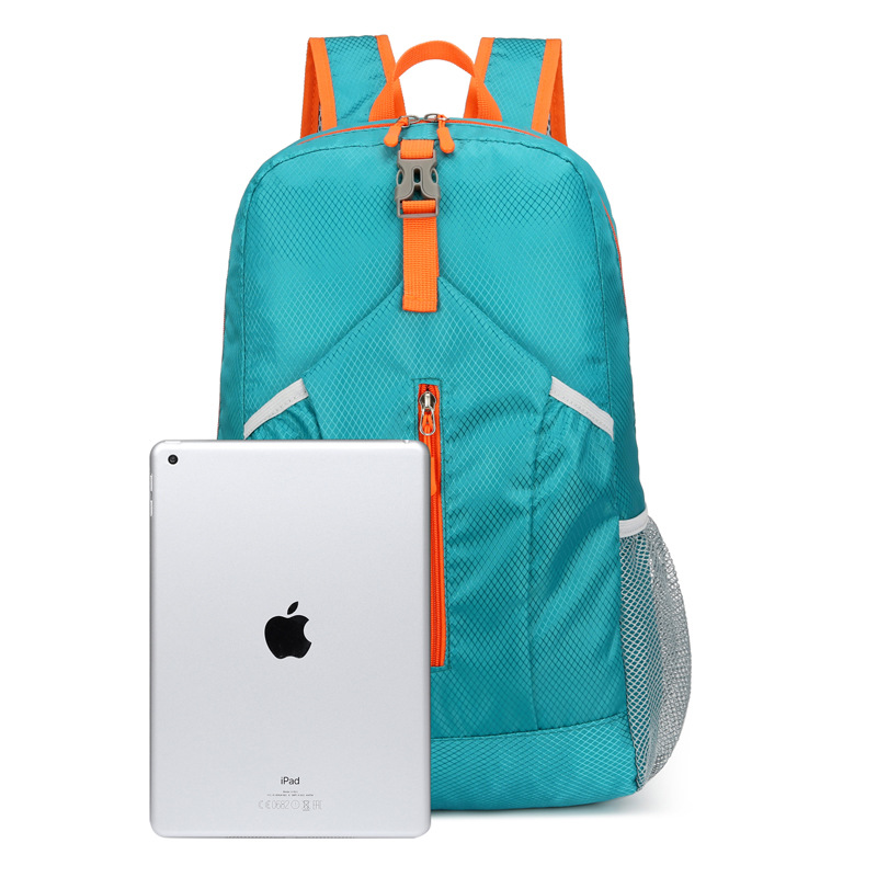 Cross-border Sports Backpack New Outdoor Water-repellent Mountaineering Bag Lightweight Large Capacity Portable Solid Color Folding Travel Bag