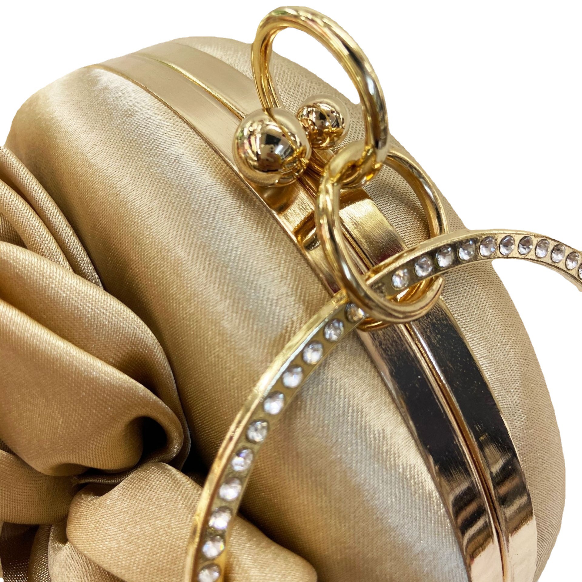 New Flower Banquet Dinner Bag Women's Portable Red Round Evening Bag Crossbody Antique Dress Cheongsam Bag