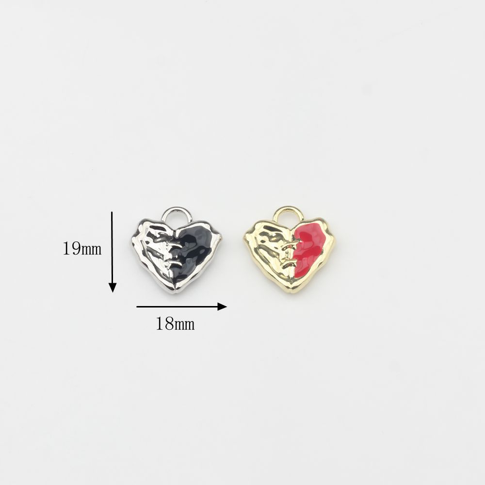 Korean style alloy simple drop oil Love Jewelry pendant jewelry fashion DIY new simple jewelry accessories material