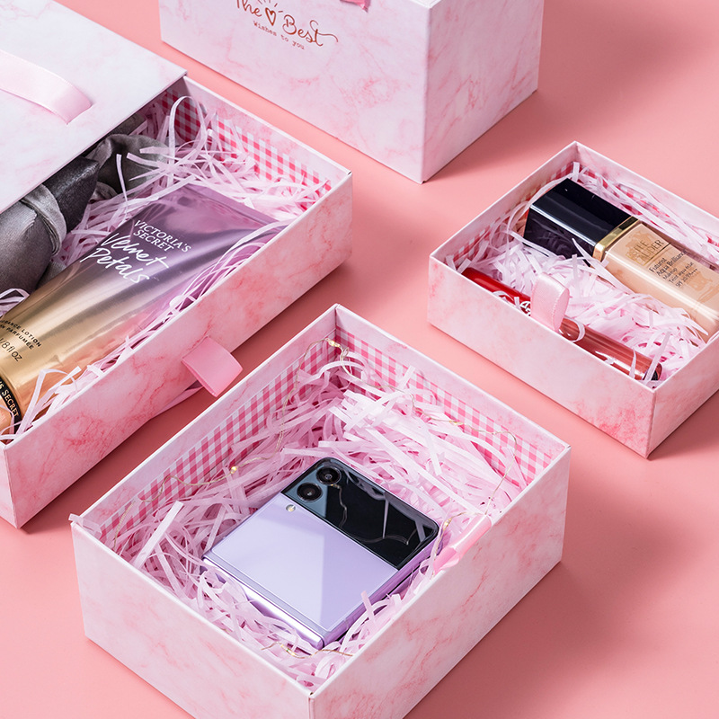 Pull-out Box pink Gift Box Packaging Box Empty Box Accompanying Gift Box Jewelry Lipstick Cosmetic Box Drawer Box