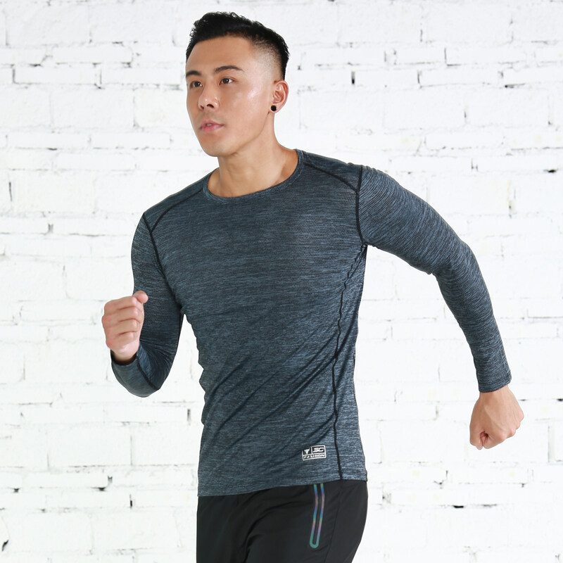 Fitness Men's Loose Seven-point Sleeve Quick-drying Clothes Sports Running T-shirt Tight-fitting Basketball Training Fitness Clothes
