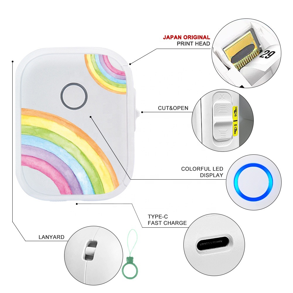 P12 Inkless Label Printer Marklife Thermal Barcode Maker