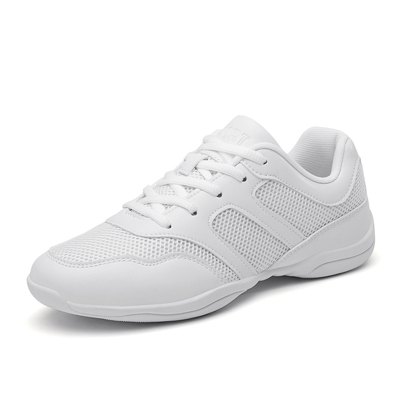 A generation of fitness dance shoes competitive aerobics shoes cheerleading training shoes men's and women's white mesh competition shoes