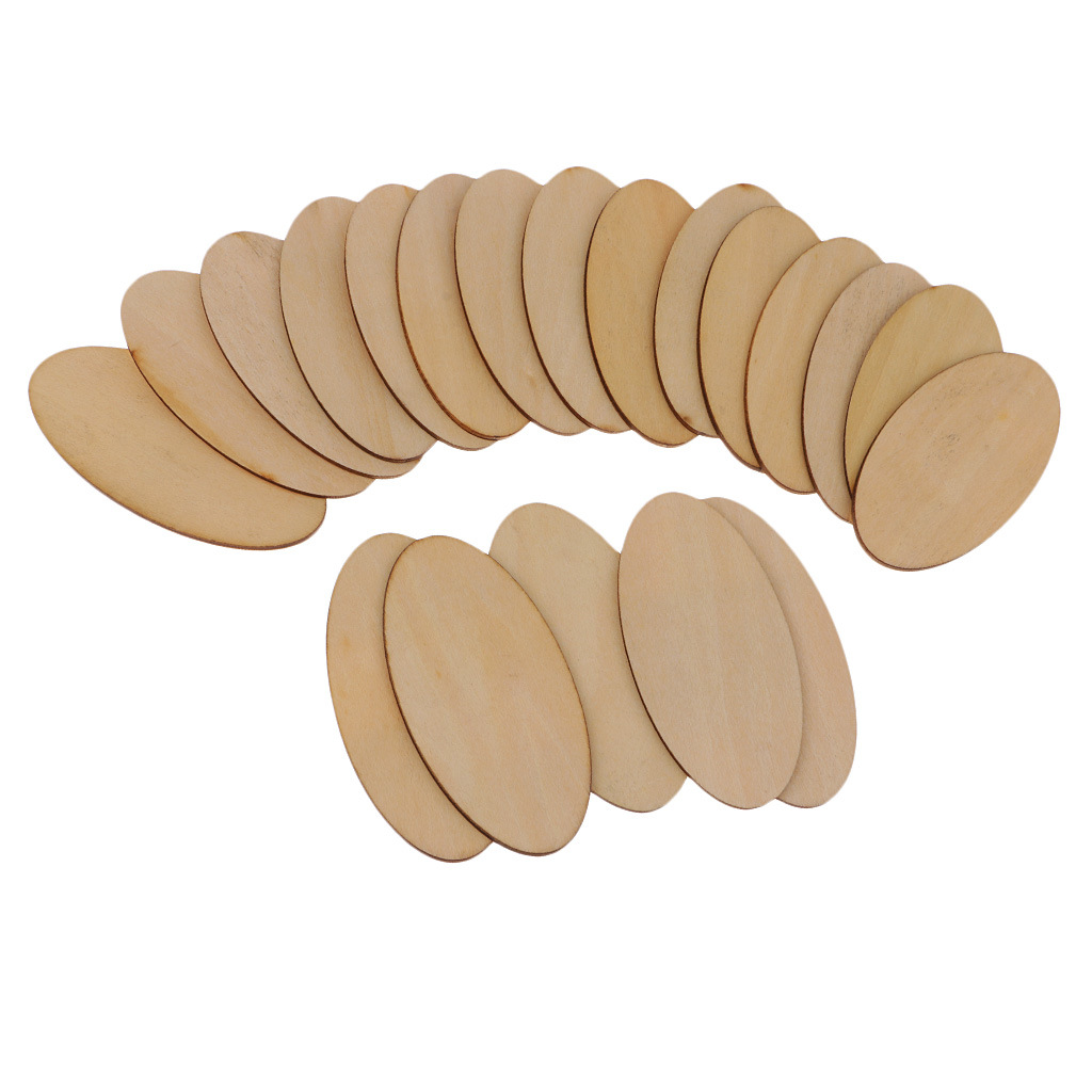 Cross-border DIY accessories accessories wooden oval wood chip development smart graffiti wood chip personality creative teaching supplies