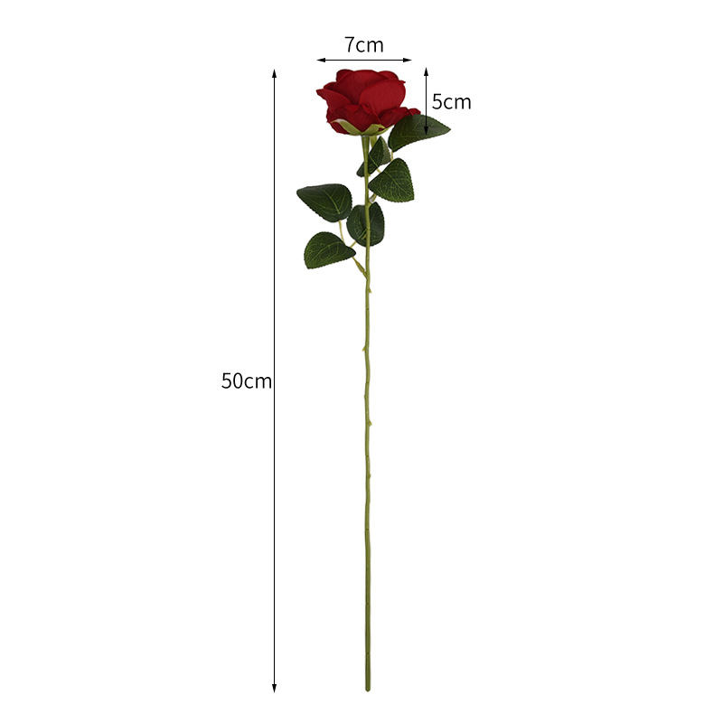 Simulation flannel rose wedding decoration fake flowers cross-border Bulgarian rose Valentine's Day simulation flowers wholesale
