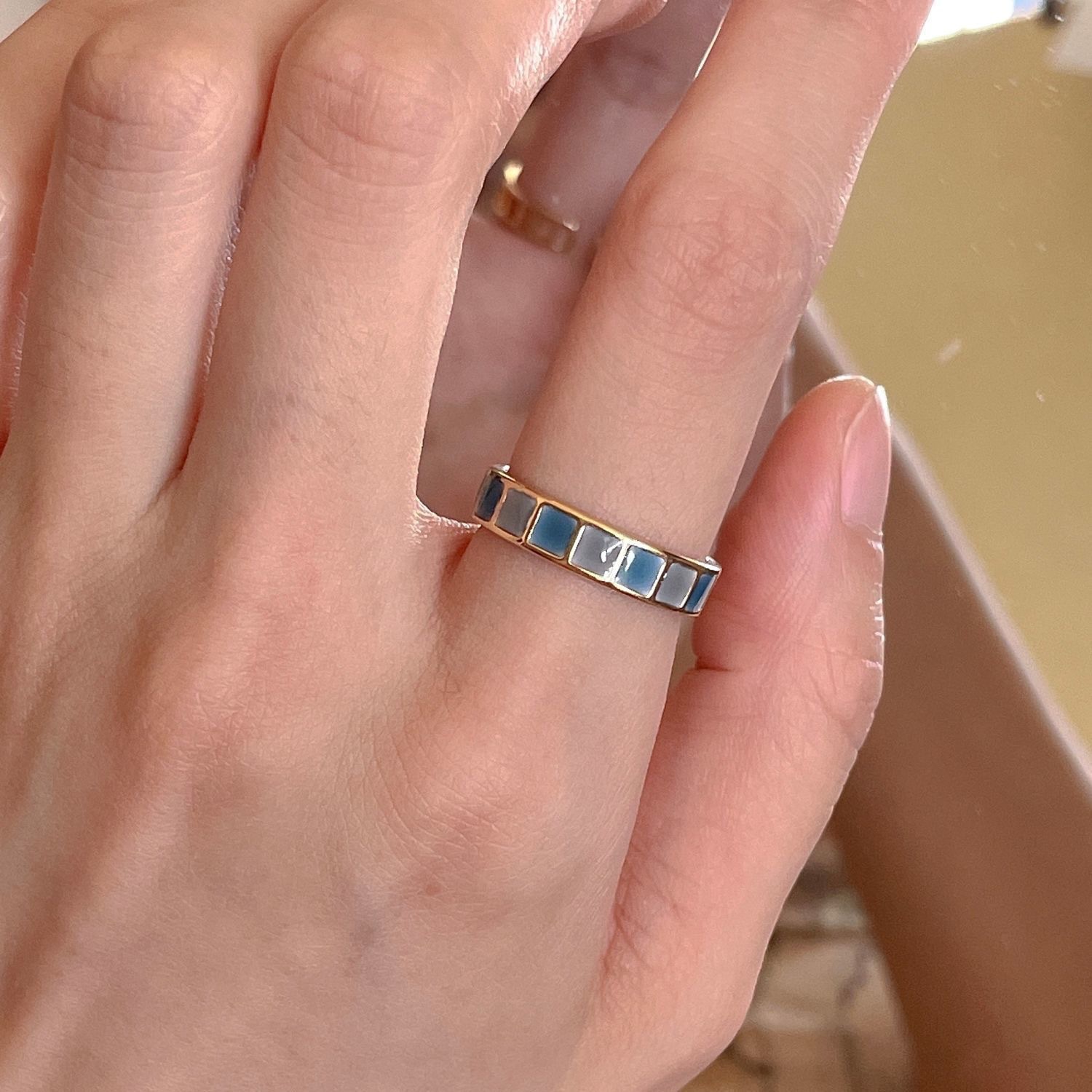Emerald Design Sense Ring naiste tipptasemel Sense moodne seksikülm stiil niši avamisega sõrmesõrmus_voghion.com