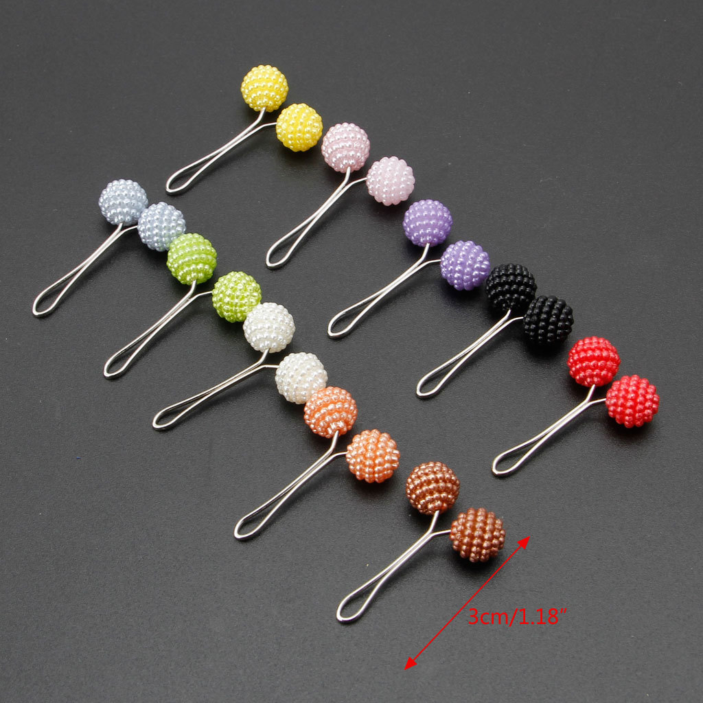 Cross-border exclusive for women's new red bayberry ball scarf clip multi-color clothing all-match fixed scarf scarf brooch