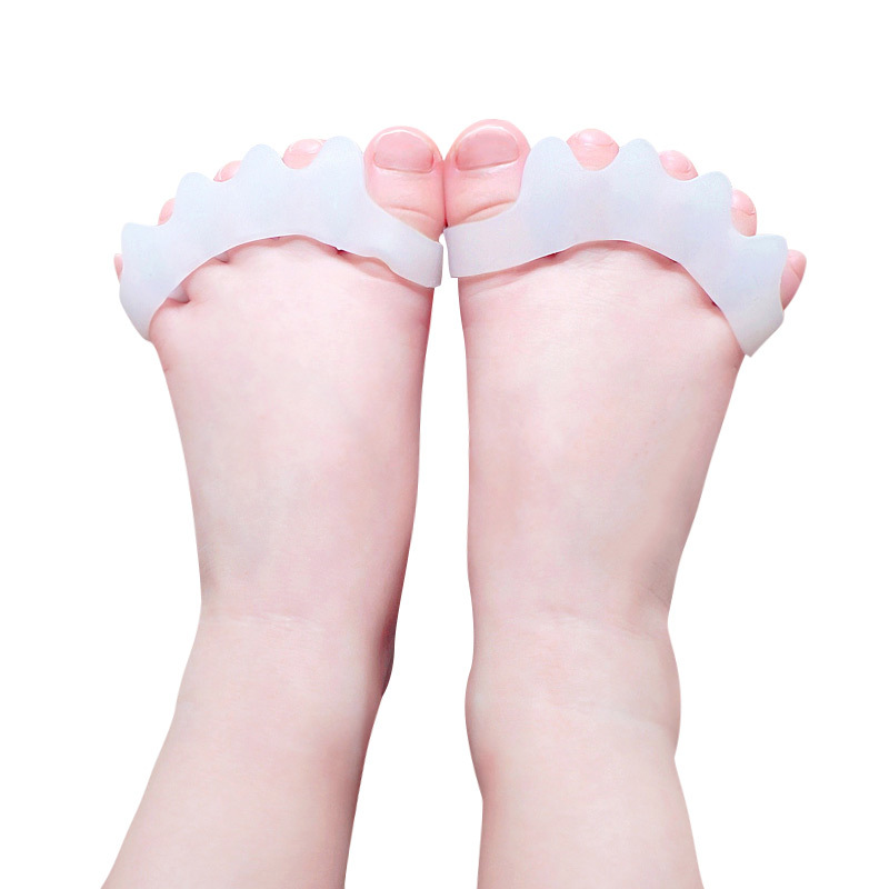 Factory spot direct toe valgus toe splitting device sebs material five toe split overlapping toe care orthosis