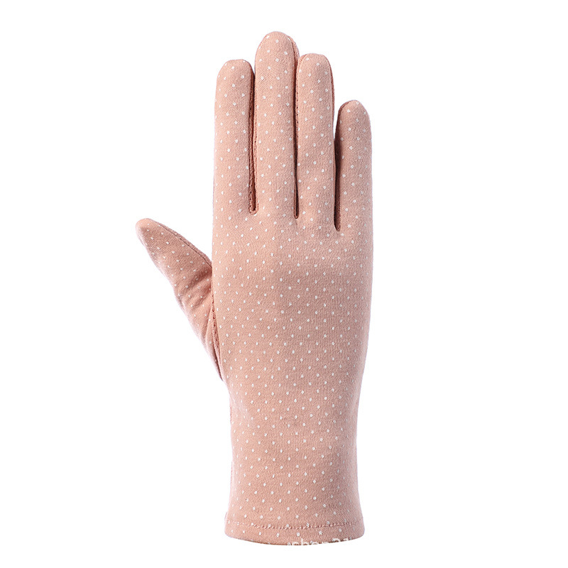Sunscreen gloves women's short summer touch screen anti-ultraviolet cotton driving comfortable thin breathable factory wholesale
