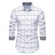 2023 new hot solid color plaid cardigan men's plus size casual loose comfortable shirt Amazon AliExpress