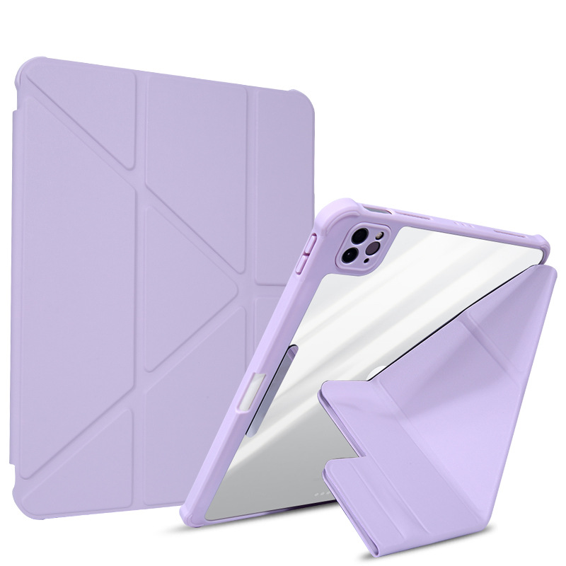 New iPad11 pen slot protective cover Air4567 changeable Pro11 buckle 3Y fold 13 inch leather case 10.2