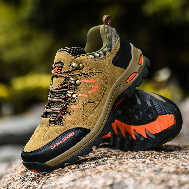 Autumn 2022 Men's Hiking Shoes Outdoor Non-slip Hiking Shoes Low-top Lace-up Mountain Camping Trail Running Shoes