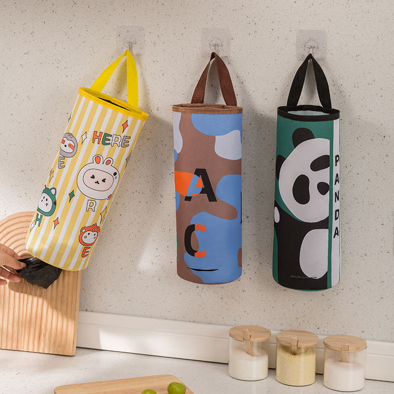 Household storage bag wall-mounted garbage bag storage artifact large capacity dual-use shoe cover kitchen plastic bag organizing bag