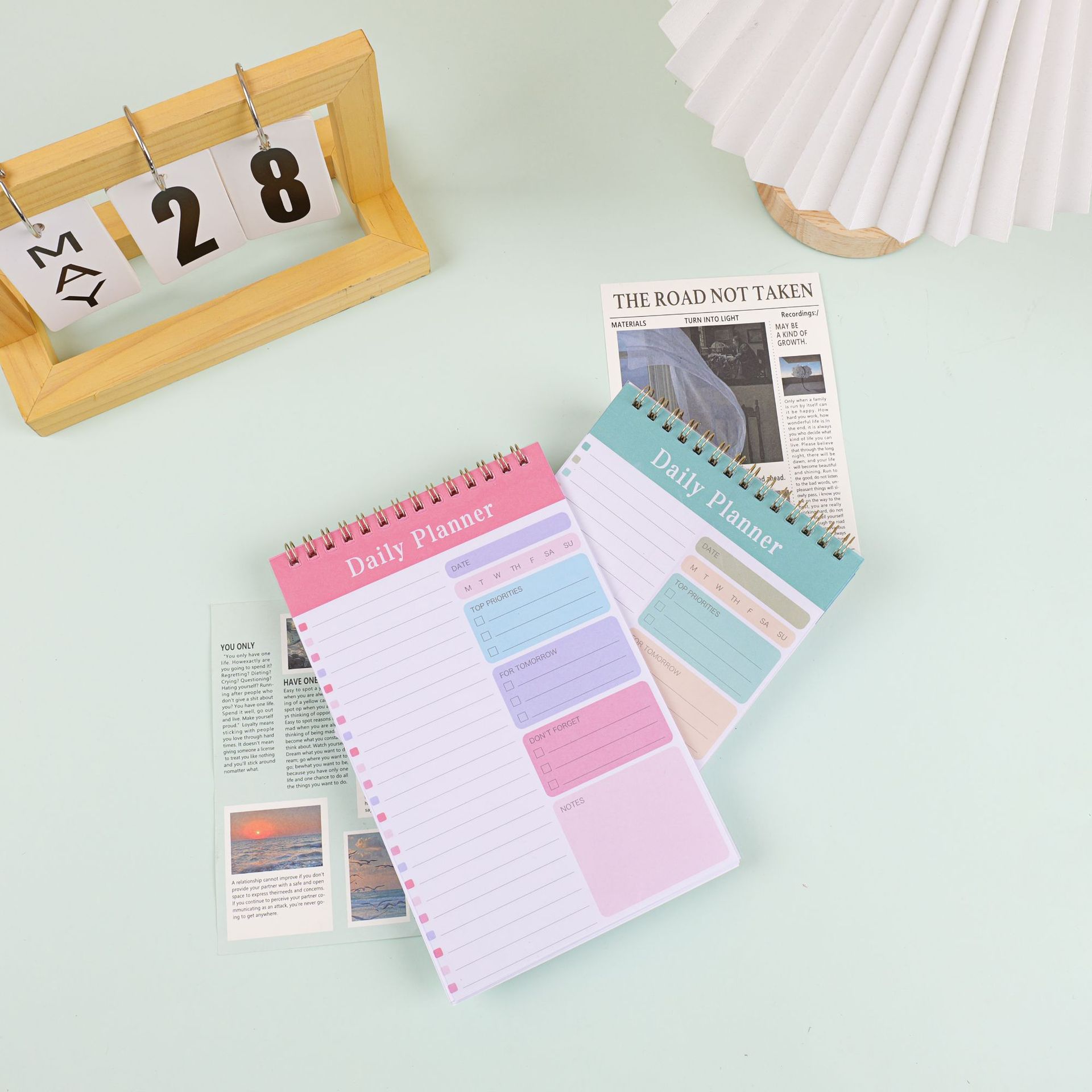 Business Notebook Notebook Coil Book High Color Value Turn up Handwritten Company Office Supplies Color Notebook