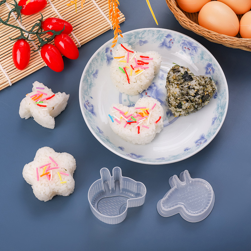 Five-piece transparent rice ball mold sushi mold children's rice DIY mold sushi cartoon seaweed rice mold