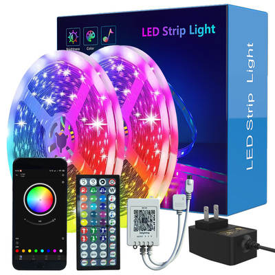 Smart Bluetooth led light strip self-adhesive 5050 music colorful rgb atmosphere flexible low voltage 12V light bar suit